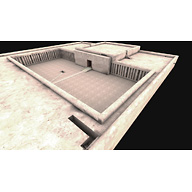 Menkaure Pyramid Complex model: Site: Giza; View: Menkaure Valley Temple (model)
